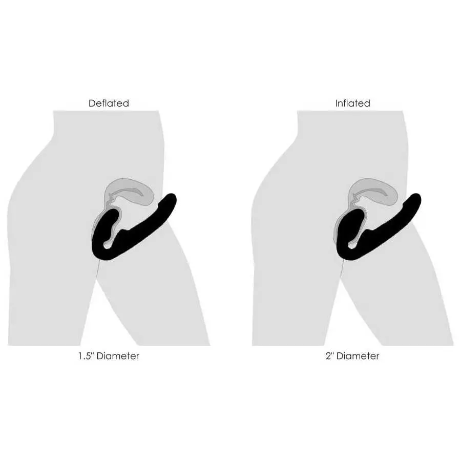 Strap U Strap-u 10x Swirl Ergo-fit Inflatable & Vibrating  Strapless Strap-on - Beige