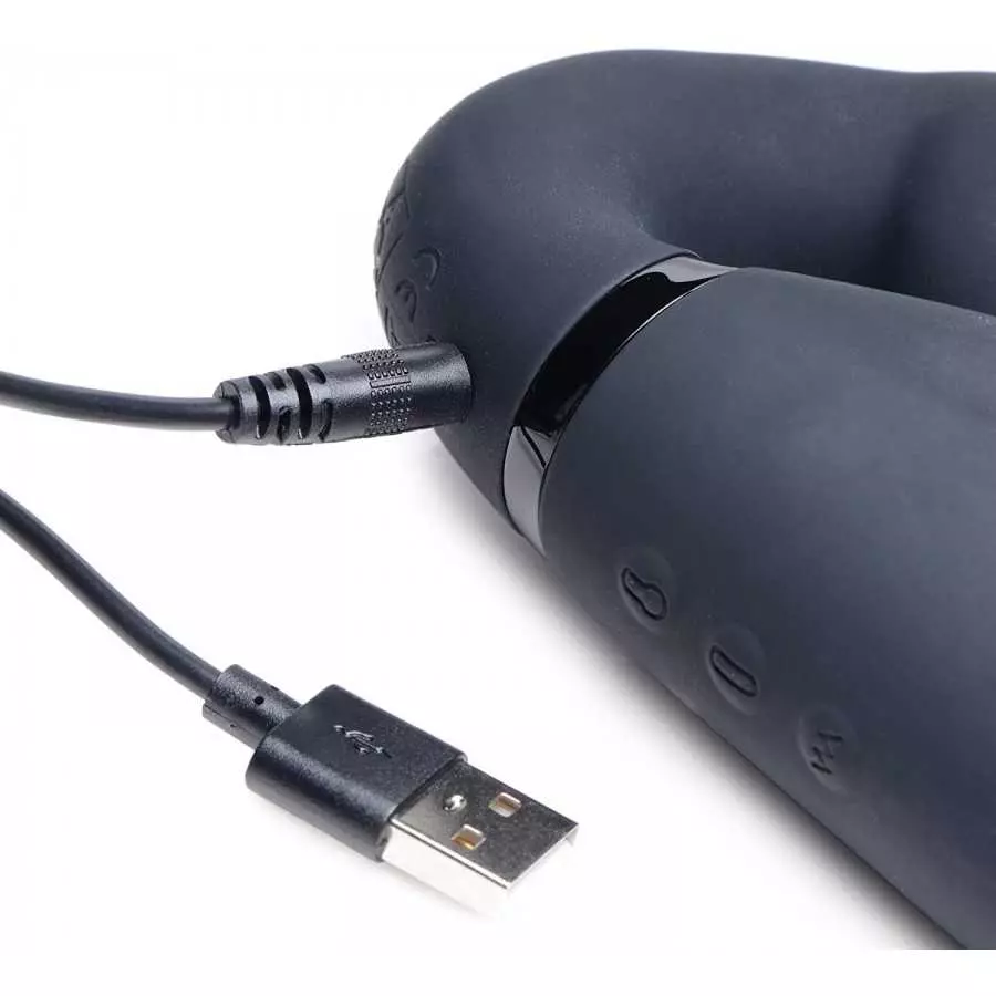 Strap U Strap-u 10x Swirl Ergo-fit Inflatable & Vibrating  Strapless Strap-on - Beige