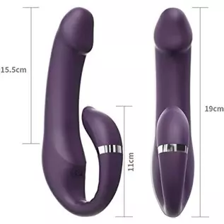 MAIPULA Strap Dildo Vibrator Adult Toy for G Spot and Clit Stimulation, Silent, Waterproof, Heated, with 10 Vibration Modes, Rec MAIPULA Strap Dildo Vibrator Adult Toy for G Spot and Clit Stimulation, Silent, Waterproof, Heated, with 10 Vibration Modes, Rec