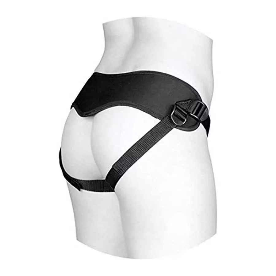 Doc Johnson Vac-U-Lock - Supreme Harness with Vibrating Plug and Wireless Remote - Compatible with All Vac-U-Lock Dildos - Accom