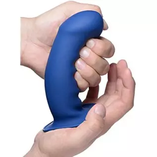 Squeezable Thick Phallic Dildo - Blue