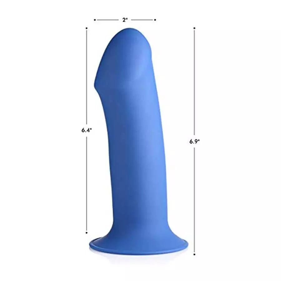 Squeezable Thick Phallic Dildo - Blue