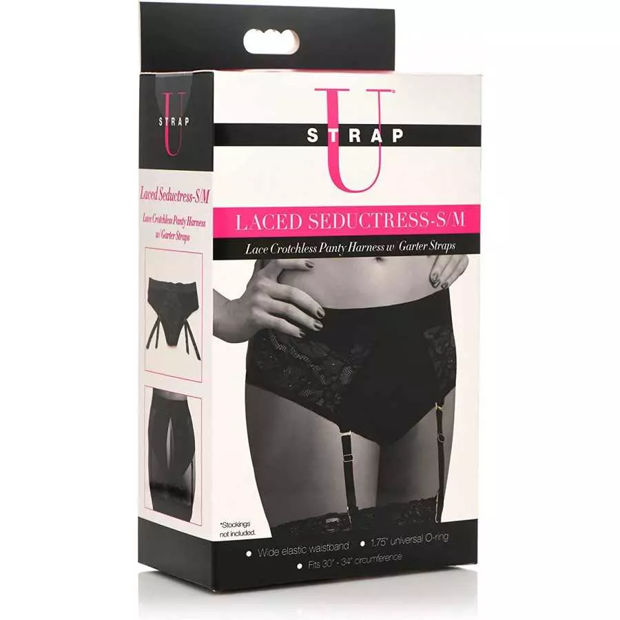 STRAP U Panty Dildo Harness with Garter Straps & Universal O-Ring That Fits Most Strap-On Dildos. Pegging Toys Sex Harness & Sex