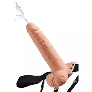 Pipedream Products Fetish Fantasy Series 7.5" Hollow Squirting Strap-on with Balls, Flesh