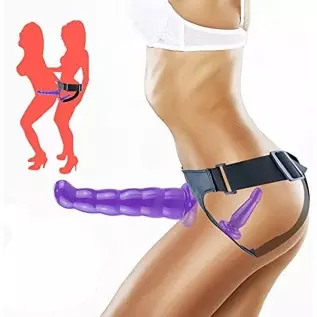 Strap On Dildos with Harness for Women, Adjustable & Realistic Strapon Harness Silicone G Spot Dildo Kit for Lesbian Couple, 2 R