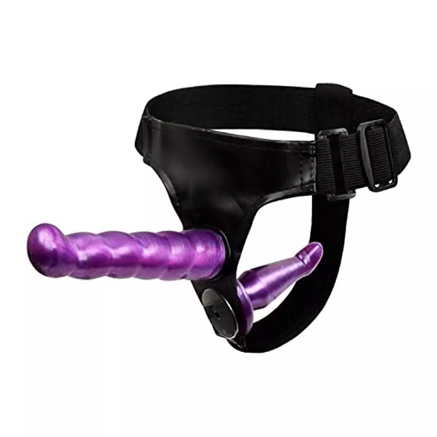 Strap On Dildos with Harness for Women, Adjustable & Realistic Strapon Harness Silicone G Spot Dildo Kit for Lesbian Couple, 2 R