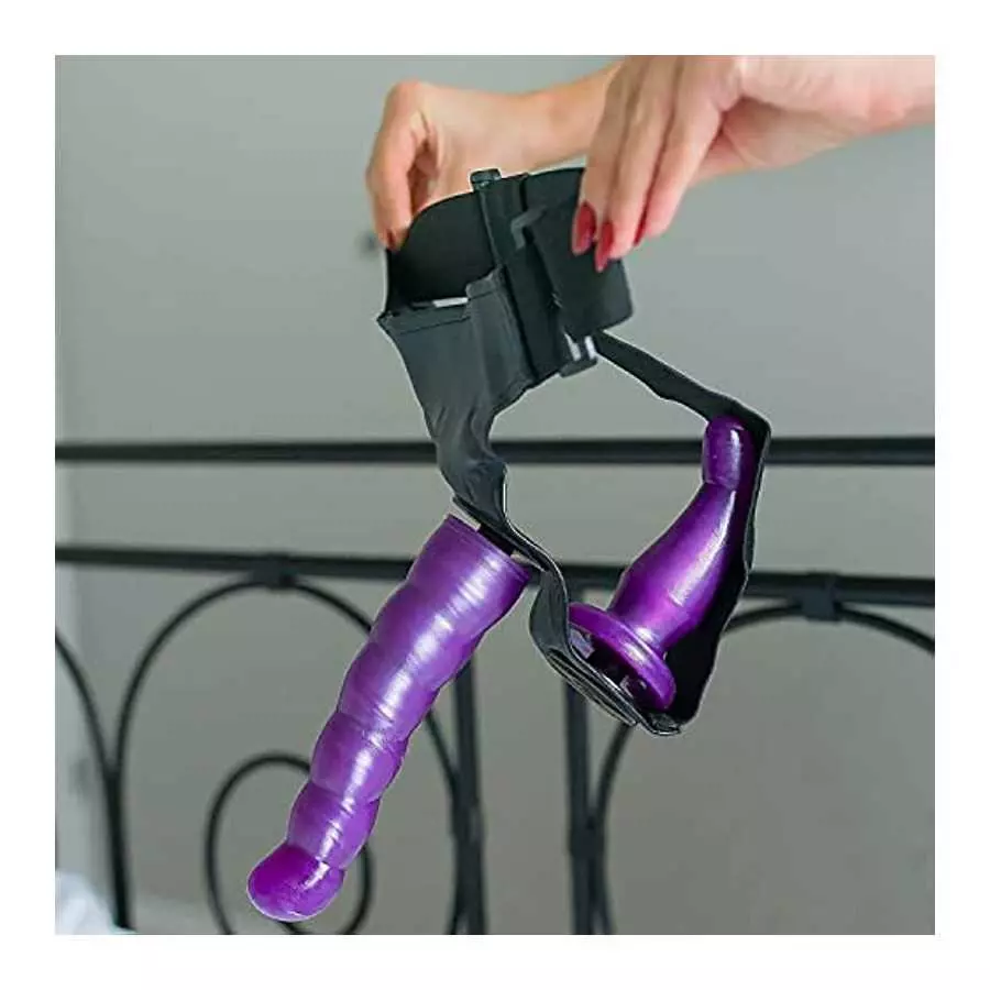 Strap On Dildos with Harness for Women, Adjustable & Realistic Strapon Harness Silicone G Spot Dildo Kit for Lesbian Couple, 2 R