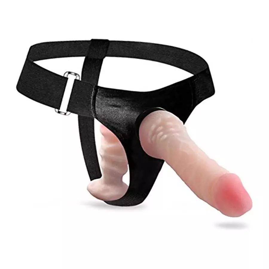 LeLuv Female Strap On Double Dongs Adjustable Harness LeLuv Female Strap On Double Dongs Adjustable Harness