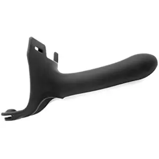 PerfectFit Brand Zoro Strap-On, Hands Free, Easy Pull On Harness, Molded Base, Silicone, Black, 6.5"