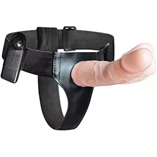 Strap on Dildo Harness for Men to Use on Women with Vibrating Hollow Dildo