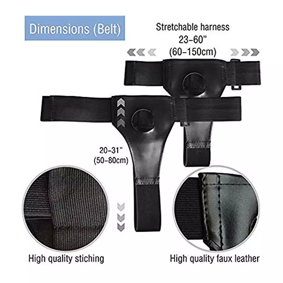 Strap on Dildo Harness for Men to Use on Women with Vibrating Hollow Dildo