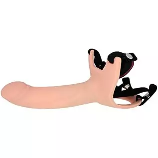 6 inch Silicone Hollow Strap On Harness - Erectile Dysfunction Aid Penis Enhancer - Comfortable Strapon Adult Sex Toy