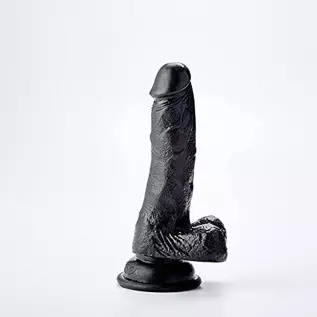 Shots - Ouch! Realistic - 7 Inch - Strap-On - Black, Black Shots - Ouch! Realistic - 7 Inch - Strap-On - Black, Black