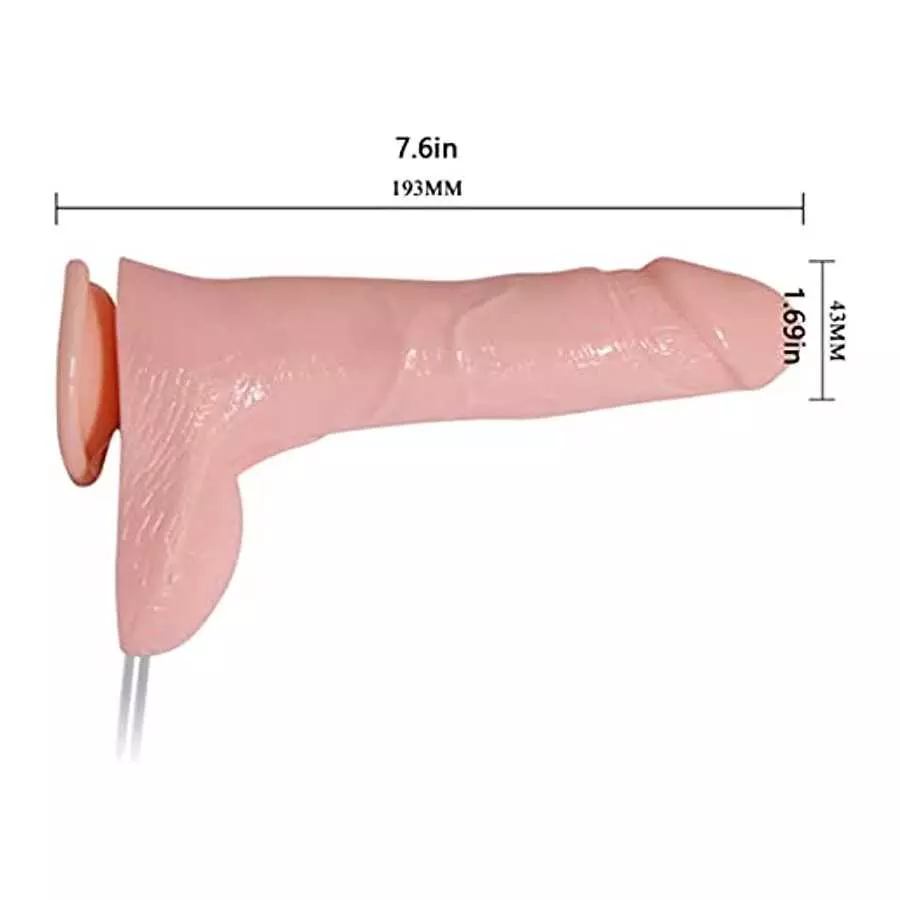 Realistic Squirting Vibration Dildo with Strong Suction Cup 7.6 Inches Flexible Anal Vibrator Adult Sex Toys