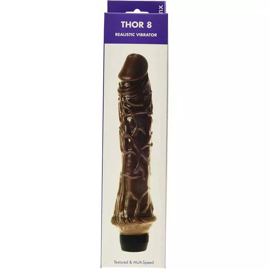 Abs Holdings Kinx Thor Realistic Vibrator, Brown, 8 Inch
