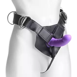 Flaunt Strap On with Purple Silicone Dildo
