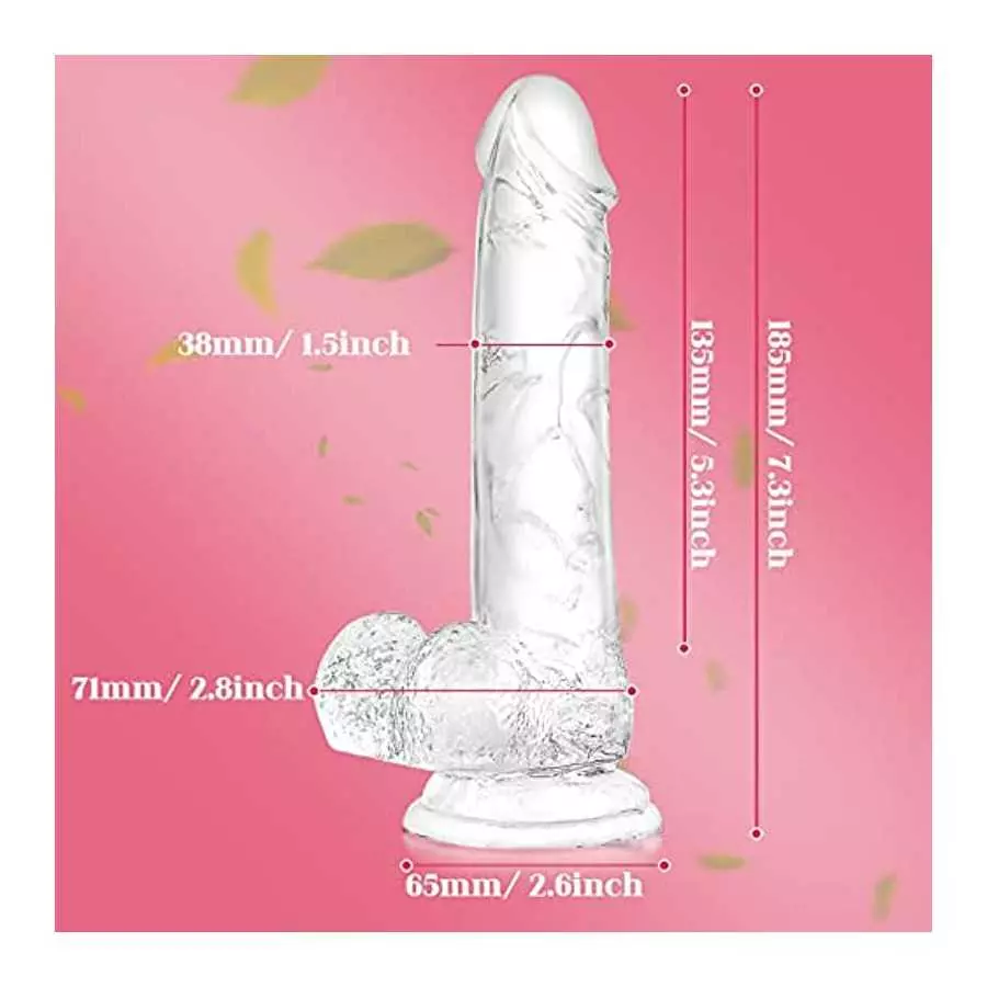 7.3 inch Soft Realistic Dildo, Human Safety Material, with Powerful Suction Cups, Suitable for Women/Men/Gay, Adult Toys for Wom