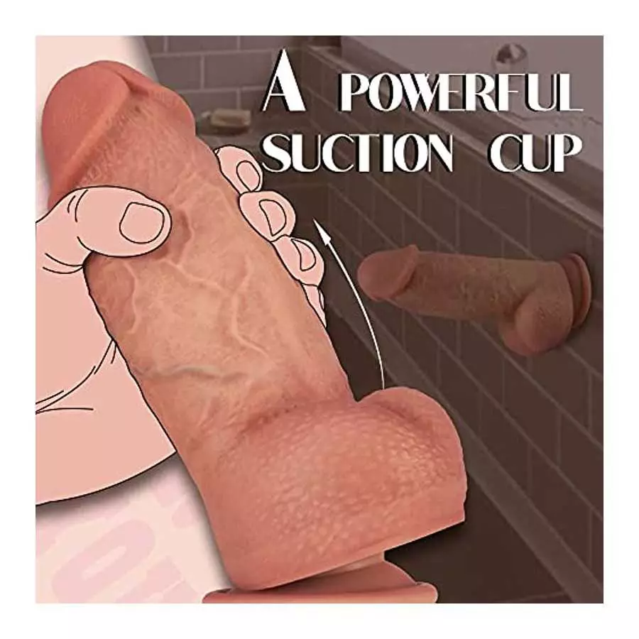 hyper realistic dildo 2.67'' Diameter Thick Huge Dildo, Realistic Silicone Dildos with Strong Suction Cup for Hands-Free and Ana