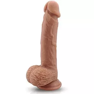 9 Inch Silicone Realistic Dildo Soft Large Dildos for Women with Strong Suction Cup for Hands-Free, Flexible Lifelike Dual Densi