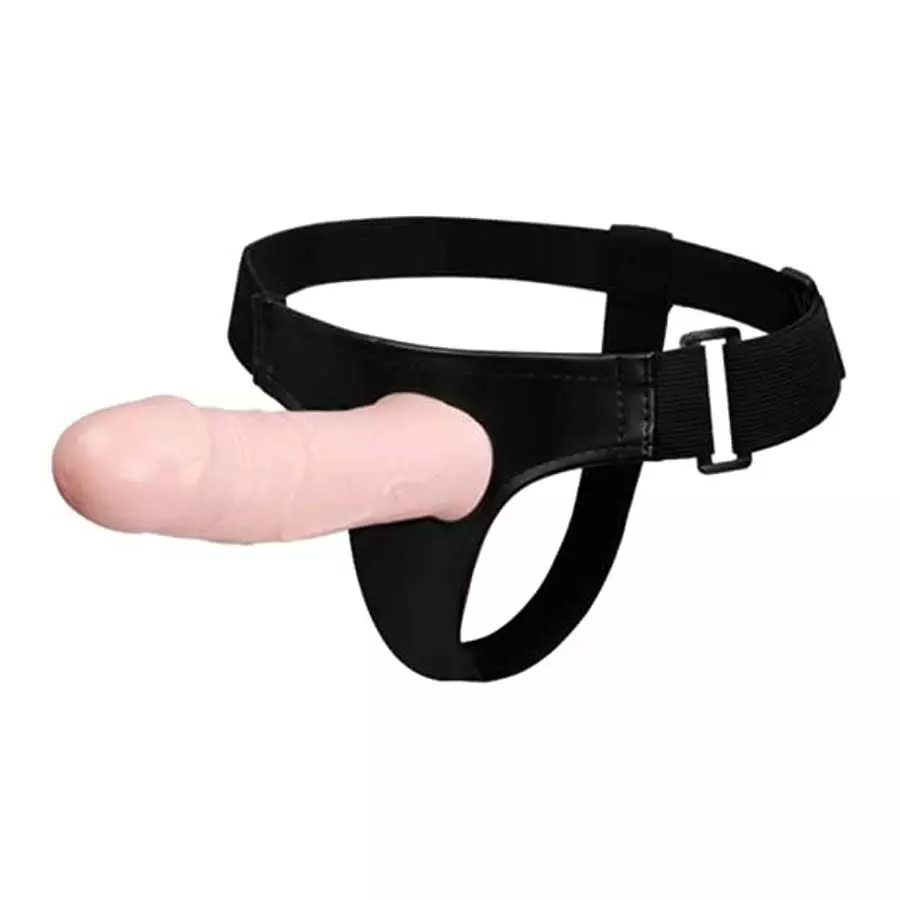 Strap-On Vibrating Dildo, Wearable Realistic Dildos with Remote Control Hollow Shaft Vibration Adult Sex Toys for Men