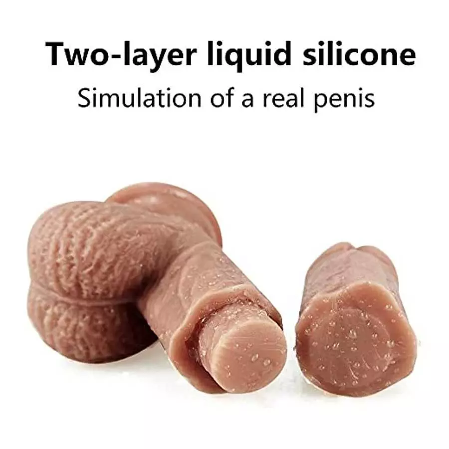9 Inch Silicone Realistic Dildo Soft Large Dildos for Women with Strong Suction Cup for Hands-Free, Flexible Lifelike Dual Densi