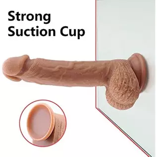 9 Inch Silicone Realistic Dildo Soft Large Dildos for Women with Strong Suction Cup for Hands-Free, Flexible Lifelike Dual Densi