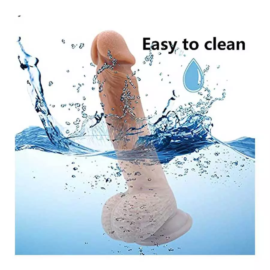 9 Inch Silicone Realistic Dildo Soft Large Dildos for Women with Strong Suction Cup for Hands-Free, Flexible Lifelike Dual Densi