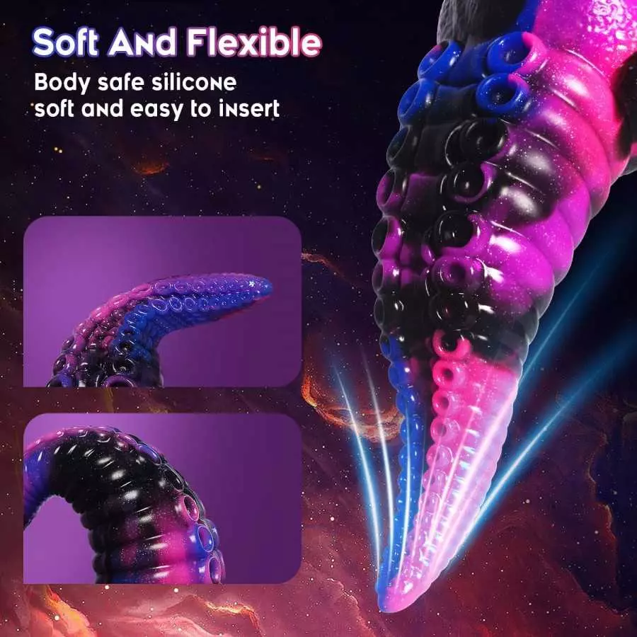 Tentacle Realistic Dildo for Women: 8.7" Big Anal Dildo with Strong Suction Cup, Huge Monster Liquid Silicone Anal Plug Prostate