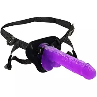 Strap on Dildo with Harness, Wearable Realistic Silicone Dildo Adult Sex Toy for Female Masturbation Women Lesbian Couples and G