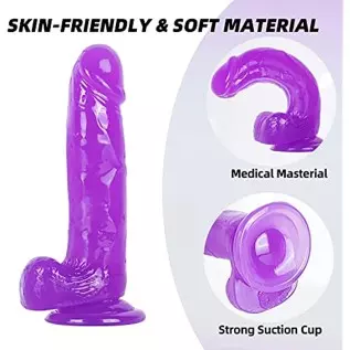 Strap on Dildo with Harness, Wearable Realistic Silicone Dildo Adult Sex Toy for Female Masturbation Women Lesbian Couples and G