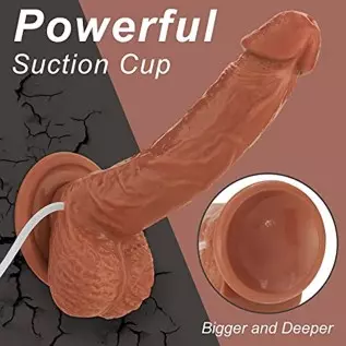Realistic Squirting Dildo Ejaculating Penis for Beginners with Strong Suction Cup for Hands-Free Play,Soft Dildo with Curved Sha Realistic Squirting Dildo Ejaculating Penis for Beginners with Strong Suction Cup for Hands-Free Play,Soft Dildo with Curved Sha
