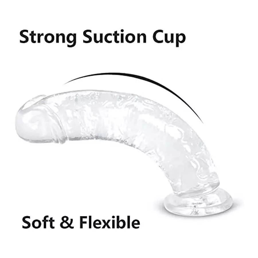 12.5 * 2.3 Inch Huge Dildos Realistic Crystal Dildo with Strong Suction Cup Hands-Free Huge Dong Big Size Adult Sex Toy for Wome