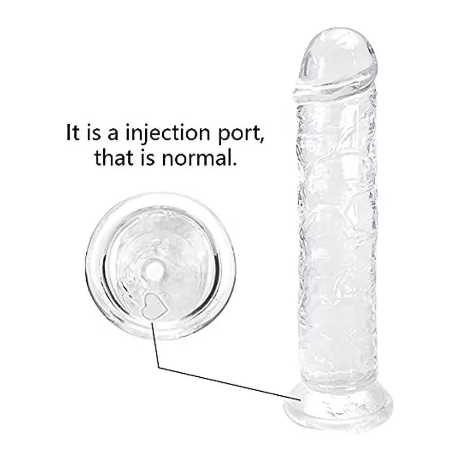 12.5 * 2.3 Inch Huge Dildos Realistic Crystal Dildo with Strong Suction Cup Hands-Free Huge Dong Big Size Adult Sex Toy for Wome