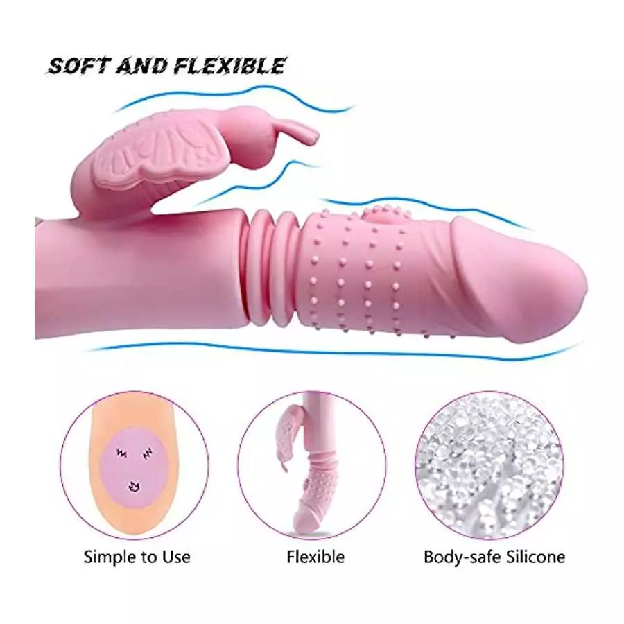YNFKEHL G—Spot Vibrator for Vagina Stimulation, Ultra Soft Bendable Rechargeable Dildo Vibrator with 9 Vibration Patterns-Adult 
