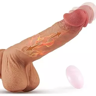 hyper realistic dildo 7.8'' Thrusting Dildo Vibrator with 6 Powerful Thrusting Speeds&10 Vibrations & Heating G-Spot Dildo Sex T