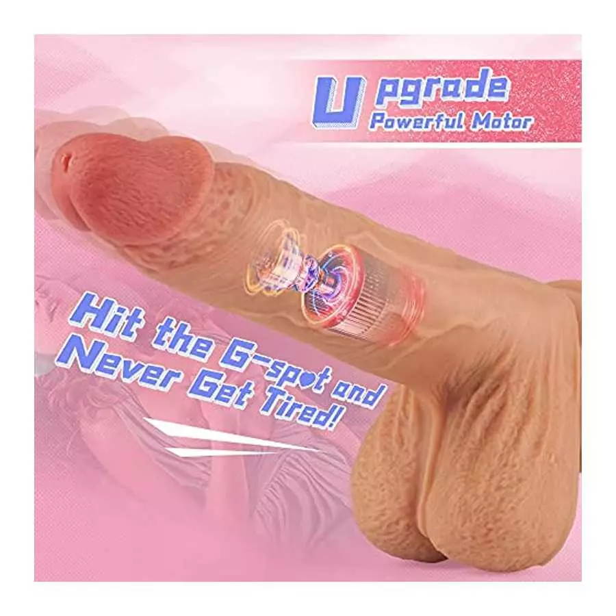 7.8'' Thrusting Dildo Vibrator with 6 Powerful Thrusting Speeds&10 Vibrations & Heating G-Spot Dildo Sex Toy, Lubisey Silicone R