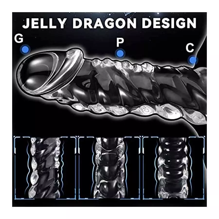 Clear Dildo 9 Inch G spot Monster Dildo,Dildo for Women with Soft Material and Strong Suction Cup for Hands-Free Play,Sex Toys f