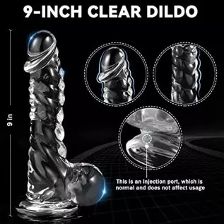 Clear Dildo 9 Inch G spot Monster Dildo,Dildo for Women with Soft Material and Strong Suction Cup for Hands-Free Play,Sex Toys f Clear Dildo 9 Inch G spot Monster Dildo,Dildo for Women with Soft Material and Strong Suction Cup for Hands-Free Play,Sex Toys f