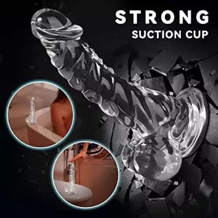 Clear Dildo 9 Inch G spot Monster Dildo,Dildo for Women with Soft Material and Strong Suction Cup for Hands-Free Play,Sex Toys f Clear Dildo 9 Inch G spot Monster Dildo,Dildo for Women with Soft Material and Strong Suction Cup for Hands-Free Play,Sex Toys f