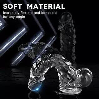 Clear Dildo 9 Inch G spot Monster Dildo,Dildo for Women with Soft Material and Strong Suction Cup for Hands-Free Play,Sex Toys f Clear Dildo 9 Inch G spot Monster Dildo,Dildo for Women with Soft Material and Strong Suction Cup for Hands-Free Play,Sex Toys f
