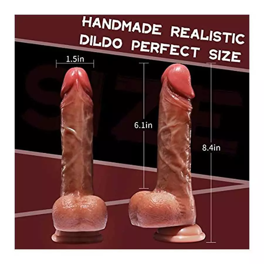 Thrusting Dildo Vibrator with 8 Thrusting Modes and 10 Vibration Modes, 8.4 Inch Realistic Vibrating Dildos for G-spot Anal Stim