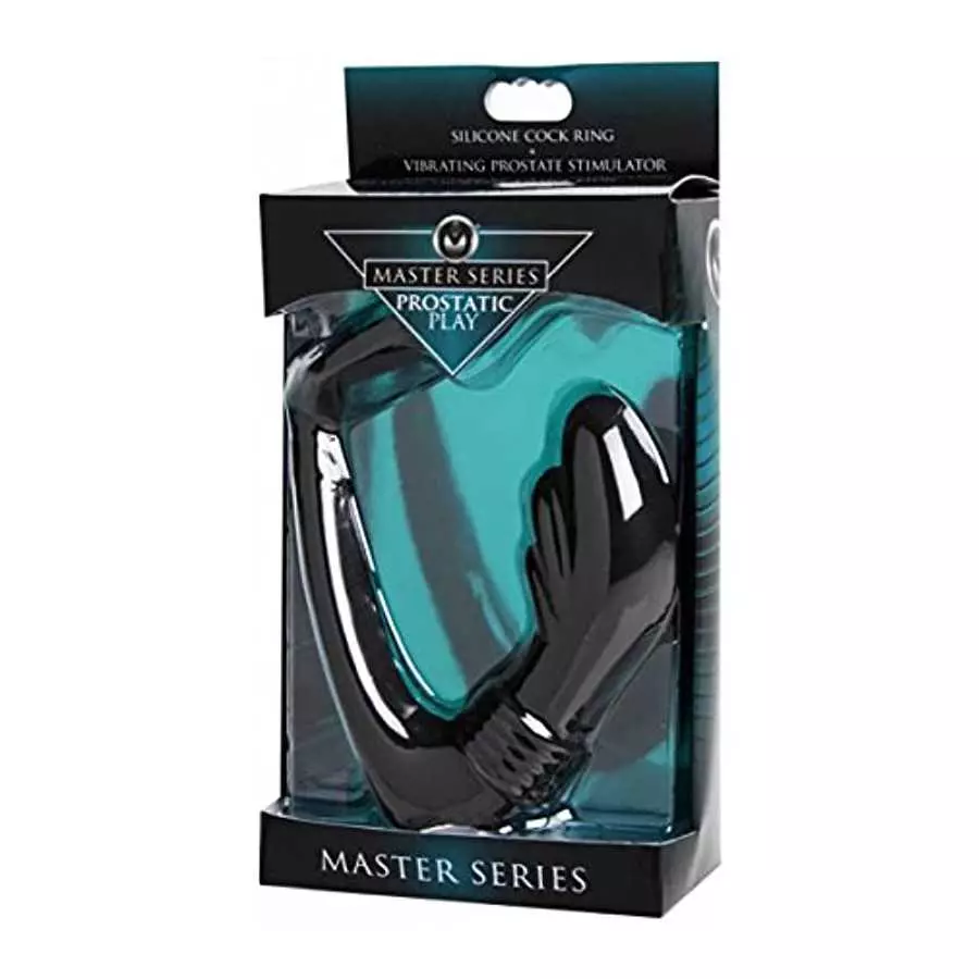 Master Series Prostatic Play Nova Silicone Cock Ring and Prostate Vibe, Assorted (ae425)