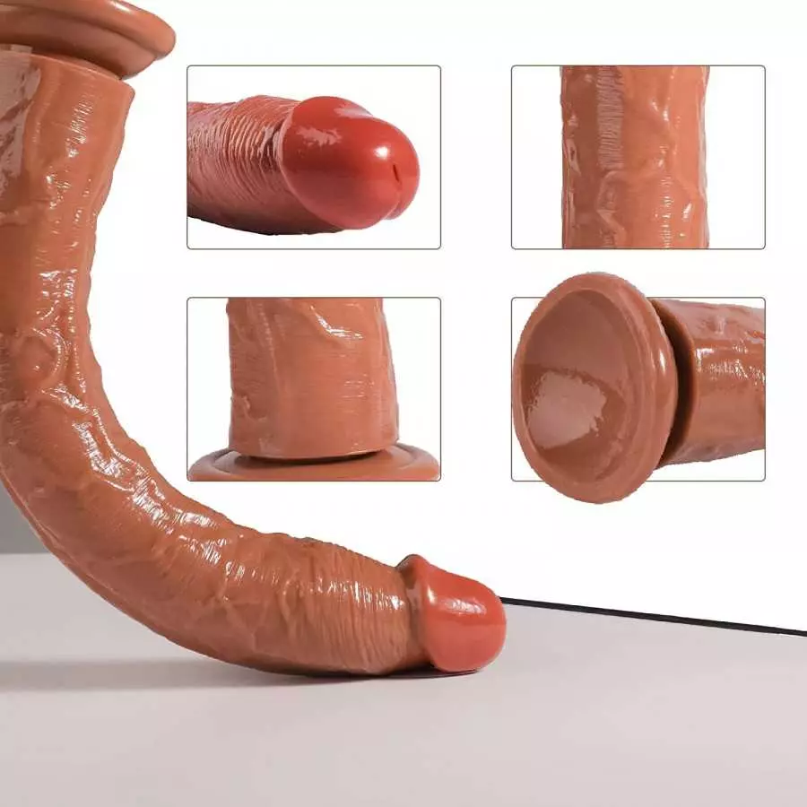 Realistic Dildo with Small Glans Balls-Free, 13.4 Inch Big Dildo Huge Penis, Jelly Dildo with Strong Suction Cup, Adult Sex Toy