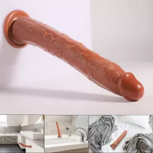 Realistic Dildo with Small Glans Balls-Free, 13.4 Inch Big Dildo Huge Penis, Jelly Dildo with Strong Suction Cup, Adult Sex Toy Realistic Dildo with Small Glans Balls-Free, 13.4 Inch Big Dildo Huge Penis, Jelly Dildo with Strong Suction Cup, Adult Sex Toy