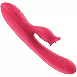 G Spot Vibrator , Rose Sex Toys for Clitoris G-spot Stimulation,Waterproof Dildo Vibrator with 10Powerful Vibrations Dual Motor 
