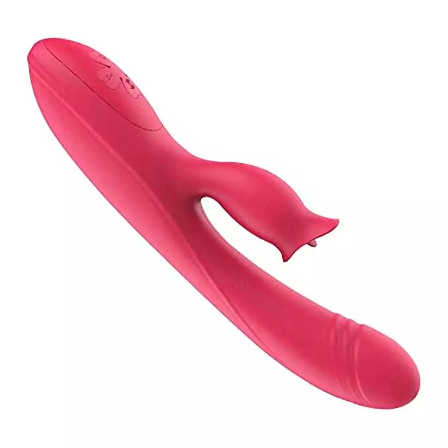 G Spot Vibrator , Rose Sex Toys for Clitoris G-spot Stimulation,Waterproof Dildo Vibrator with 10Powerful Vibrations Dual Motor 