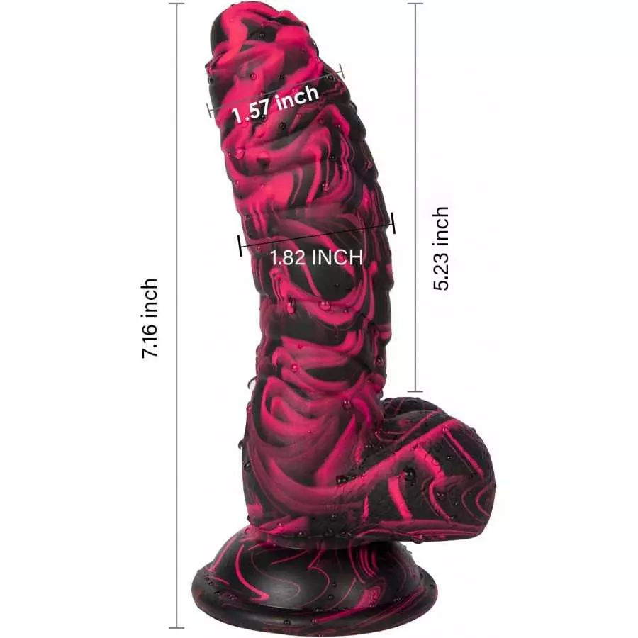 Realistic Dildo Neat and Unique, 7.16 inch Colorful Dildo with Strong Suction Cup for Hands-Free Play Adult Sex Toys for Women M