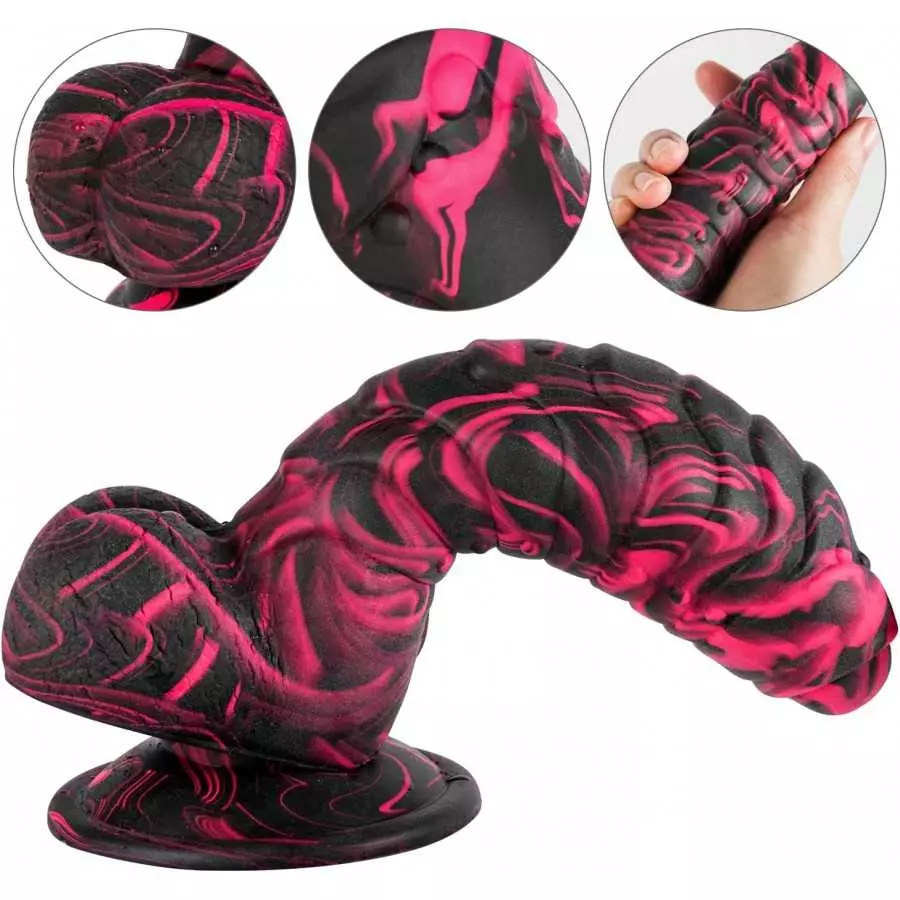 Realistic Dildo Neat and Unique, 7.16 inch Colorful Dildo with Strong Suction Cup for Hands-Free Play Adult Sex Toys for Women M