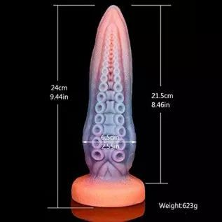 9.44" Tentacle Huge Dildo Luminous Octopus Dildo, Silicone G-spot Dildo with Strong Suction Cup, Dildos Sex Toys for Women