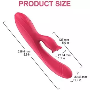 G Spot Vibrator , Rose Sex Toys for Clitoris G-spot Stimulation,Waterproof Dildo Vibrator with 10Powerful Vibrations Dual Motor 